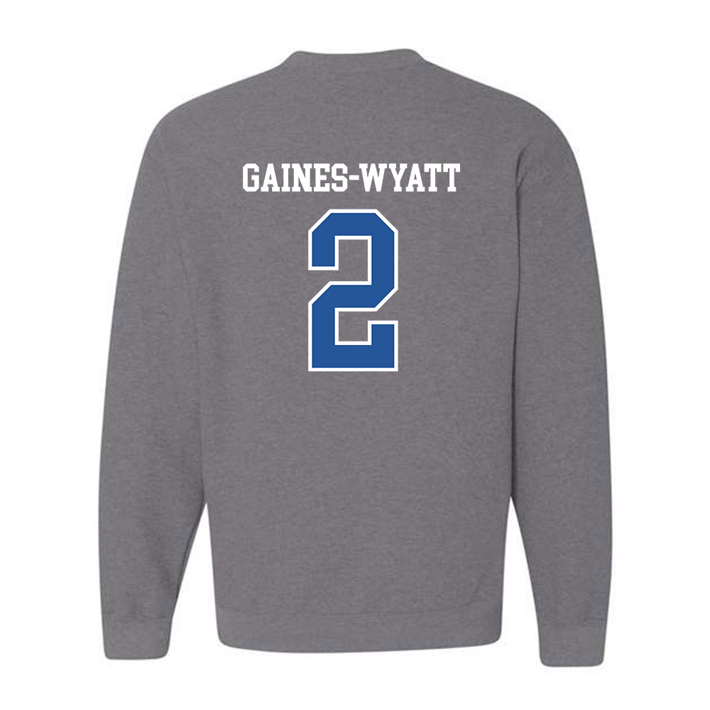 Hampton - NCAA Men's Basketball : Jalyke Gaines-Wyatt - Classic Shersey Crewneck Sweatshirt-1