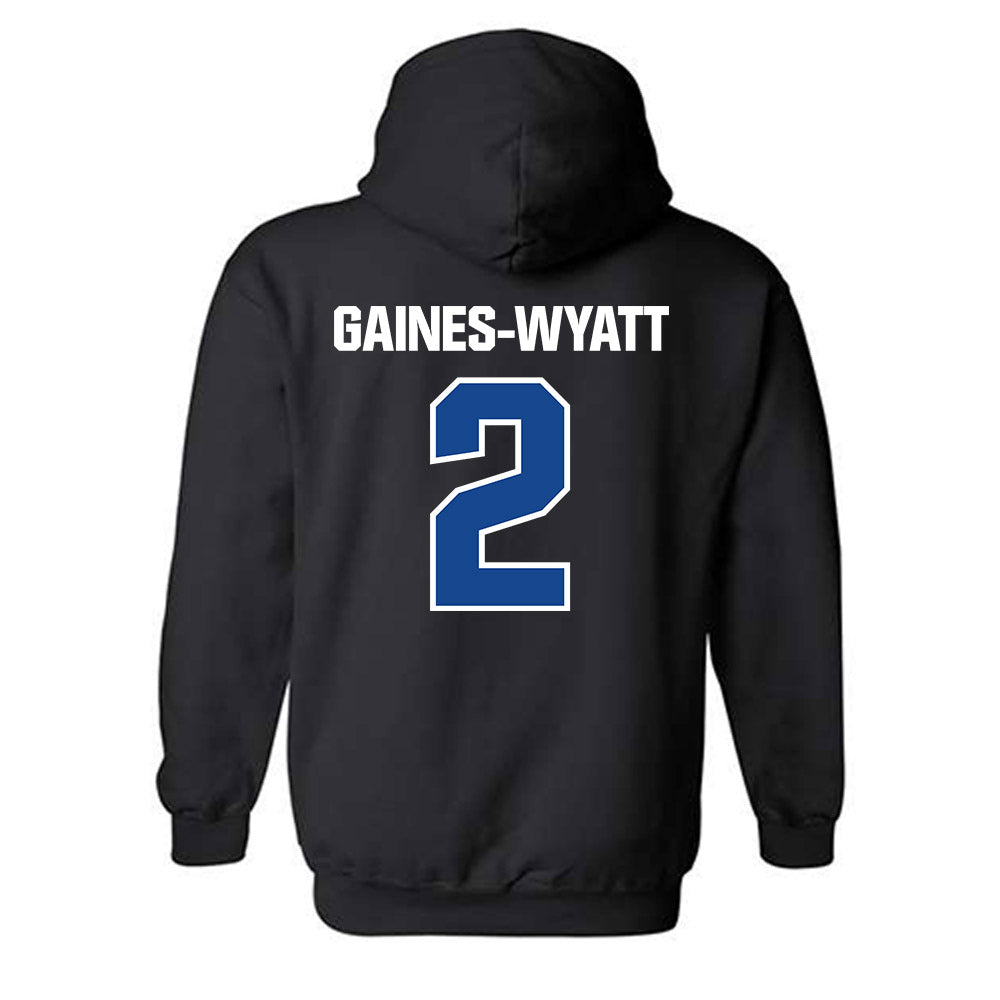 Hampton - NCAA Men's Basketball : Jalyke Gaines-Wyatt - Classic Shersey Hooded Sweatshirt-1