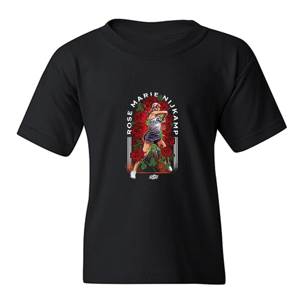 Oklahoma State - NCAA Women's Tennis : Rose Nijkamp - Caricature Youth T-Shirt-0