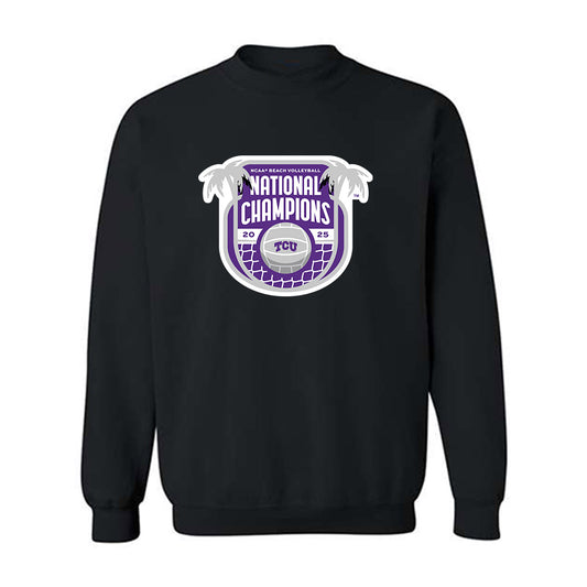 TCU - NCAA Beach Volleyball : Deniela Konstantinova - NCAA® National Champions Crewneck Sweatshirt-0