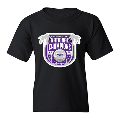 TCU - NCAA Beach Volleyball : Hallie Corinne Frist - NCAA® National Champions Youth T-Shirt-0