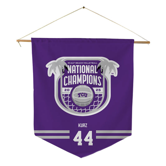 TCU - NCAA Beach Volleyball : Alexandra Kurz - NCAA® National Champions Pennant - 18" x 21"-0