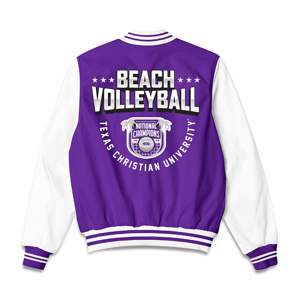 TCU - NCAA Beach Volleyball : Sofia Izuzquiza - NCAA® National Champions Bomber Jacket-1