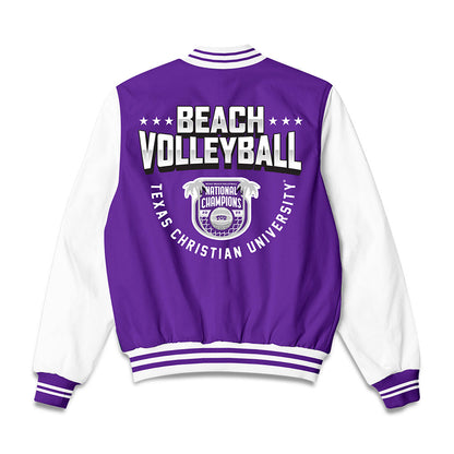TCU - NCAA Beach Volleyball : Hallie Corinne Frist - NCAA® National Champions Bomber Jacket-1