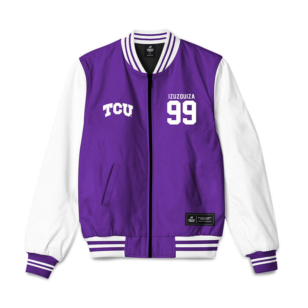 TCU - NCAA Beach Volleyball : Sofia Izuzquiza - NCAA® National Champions Bomber Jacket-0