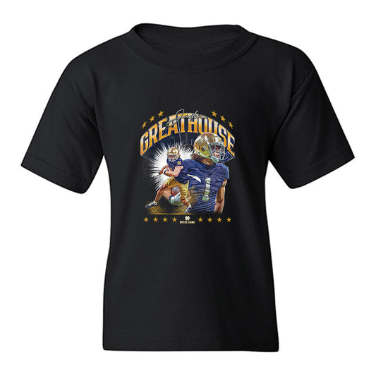 Notre Dame - NCAA Football : Jaden Greathouse - Collage Youth T-Shirt-0