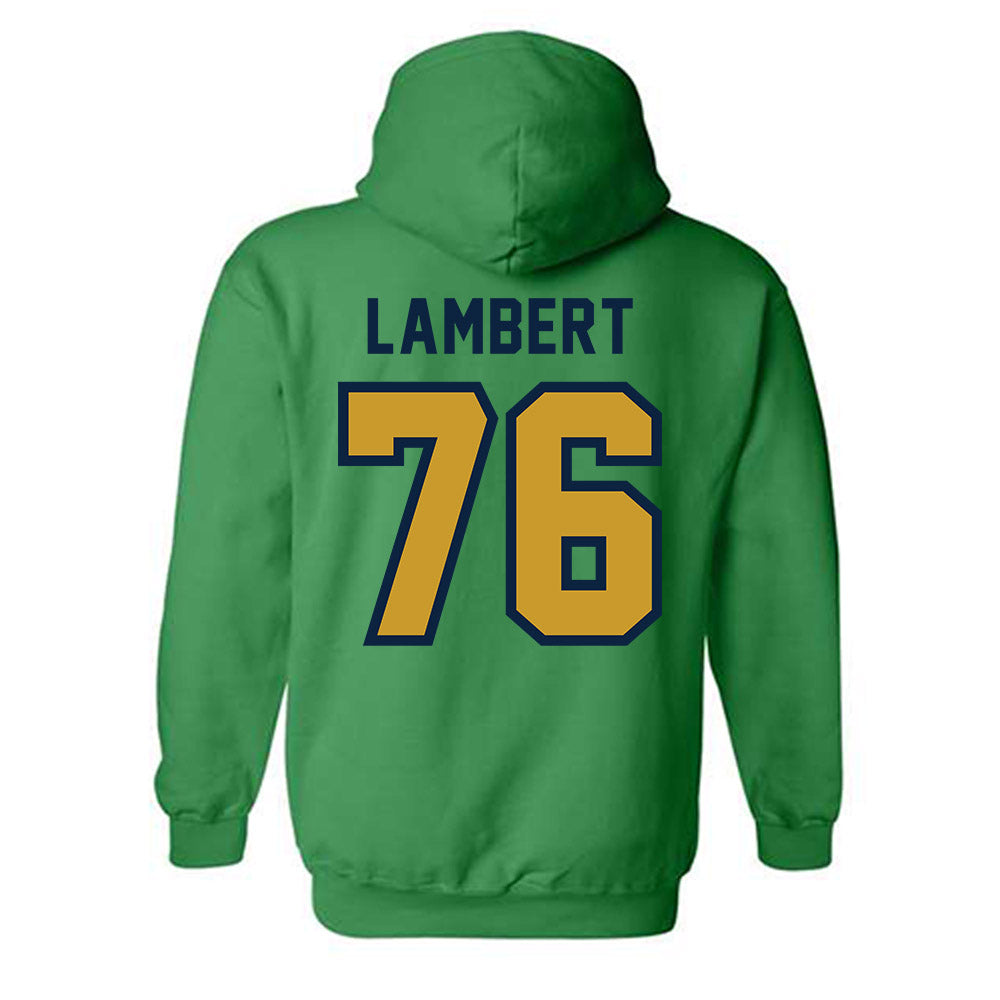 Notre Dame - NCAA Football : Guerby Lambert - Classic Shersey Hooded Sweatshirt-1