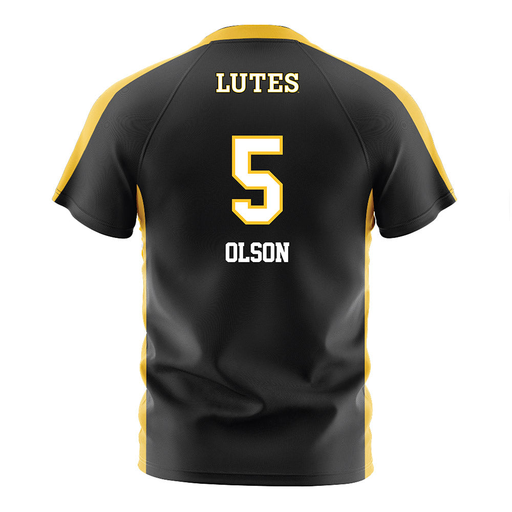 PLU - NCAA Women's Soccer : Olivia Olson - Black Soccer Jersey-1