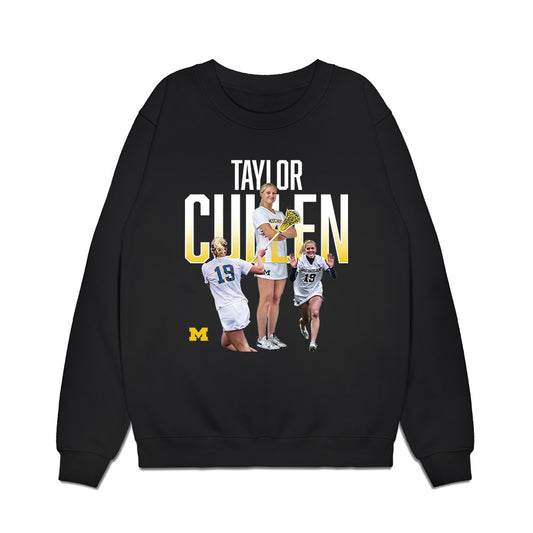 Michigan - NCAA Women's Lacrosse : Taylor Cullen - Premium Crewneck Sweatshirt-0