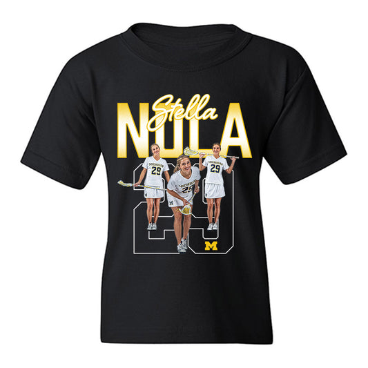 Michigan - NCAA Women's Lacrosse : Stella Nolan - Collage Youth T-Shirt-0