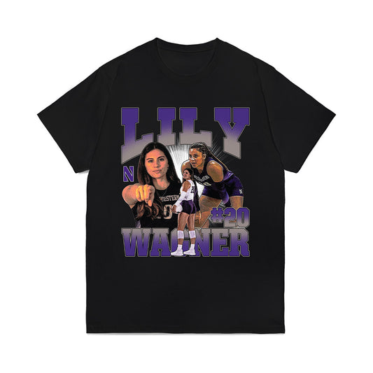 Northwestern - NCAA Women's Volleyball : Lily Wagner - Collage Comfort Colors T-Shirt-0