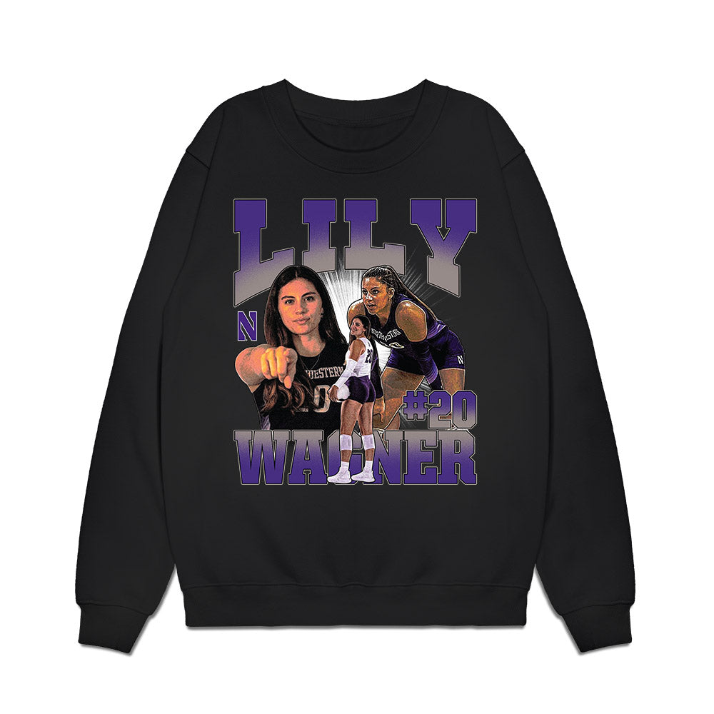 Northwestern - NCAA Women's Volleyball : Lily Wagner - Collage Premium Crewneck Sweatshirt-0