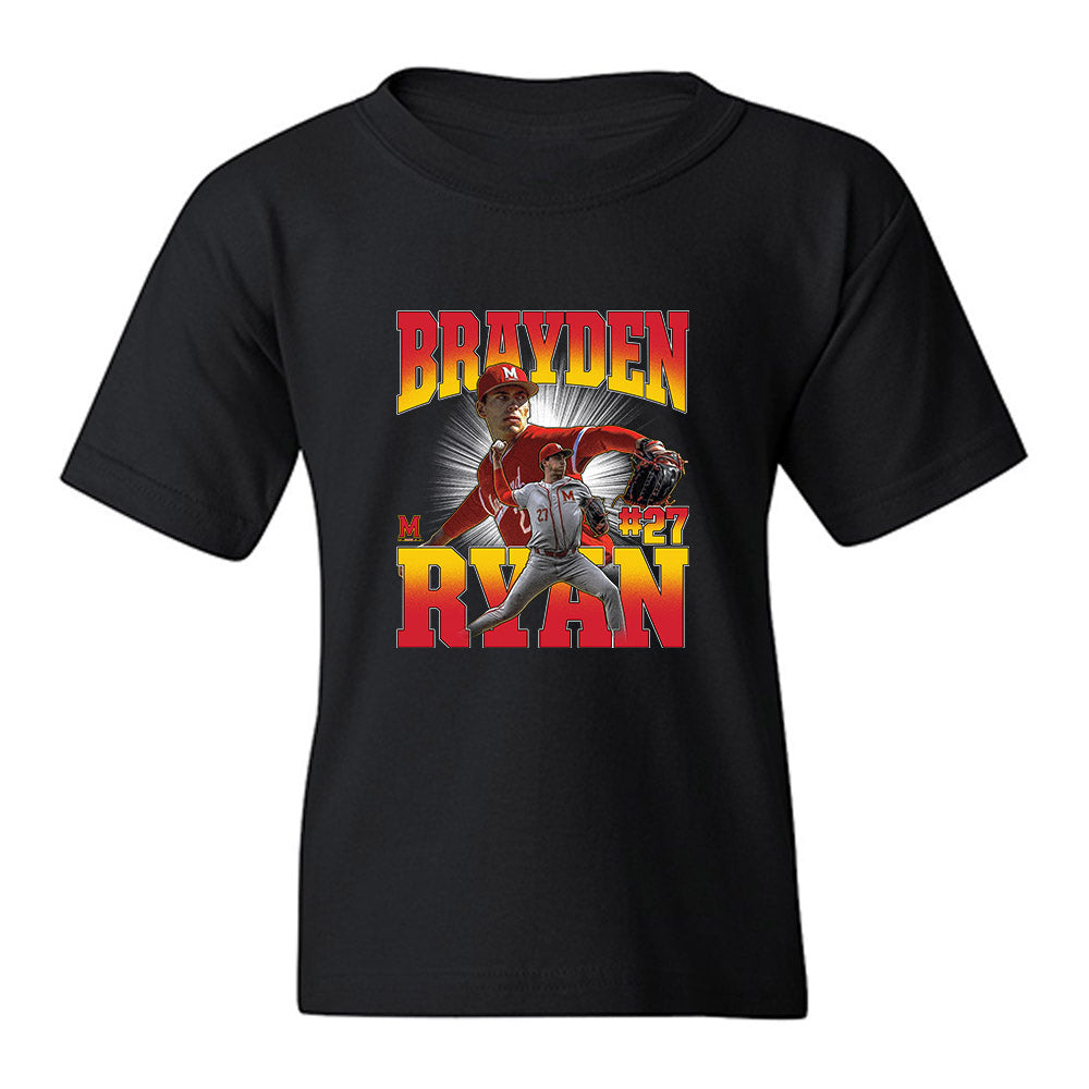 Maryland - NCAA Baseball : Brayden Martin - Collage Youth T-Shirt-0