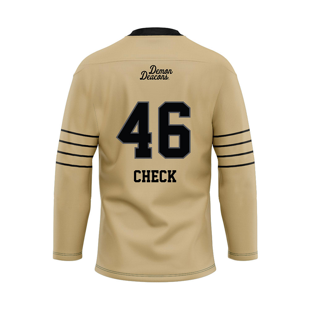 Wake Forest - NCAA Football : Kevin Check - Hockey Jersey-1