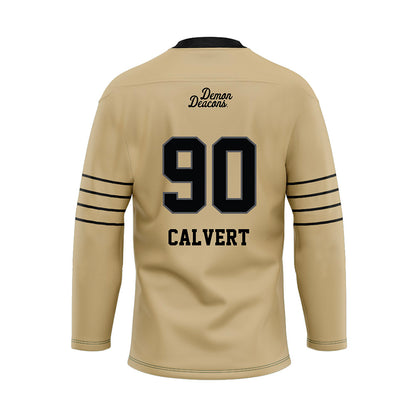 Wake Forest - NCAA Football : Connor Calvert - Hockey Jersey-1