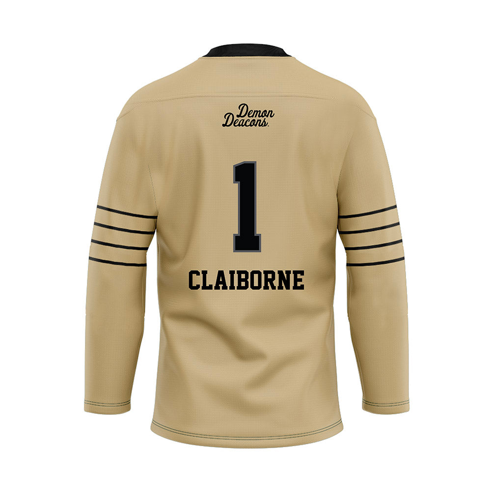 Wake Forest - NCAA Football : Demond Claiborne - Hockey Jersey-1