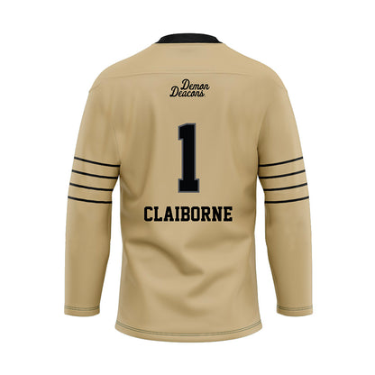 Wake Forest - NCAA Football : Demond Claiborne - Hockey Jersey-1