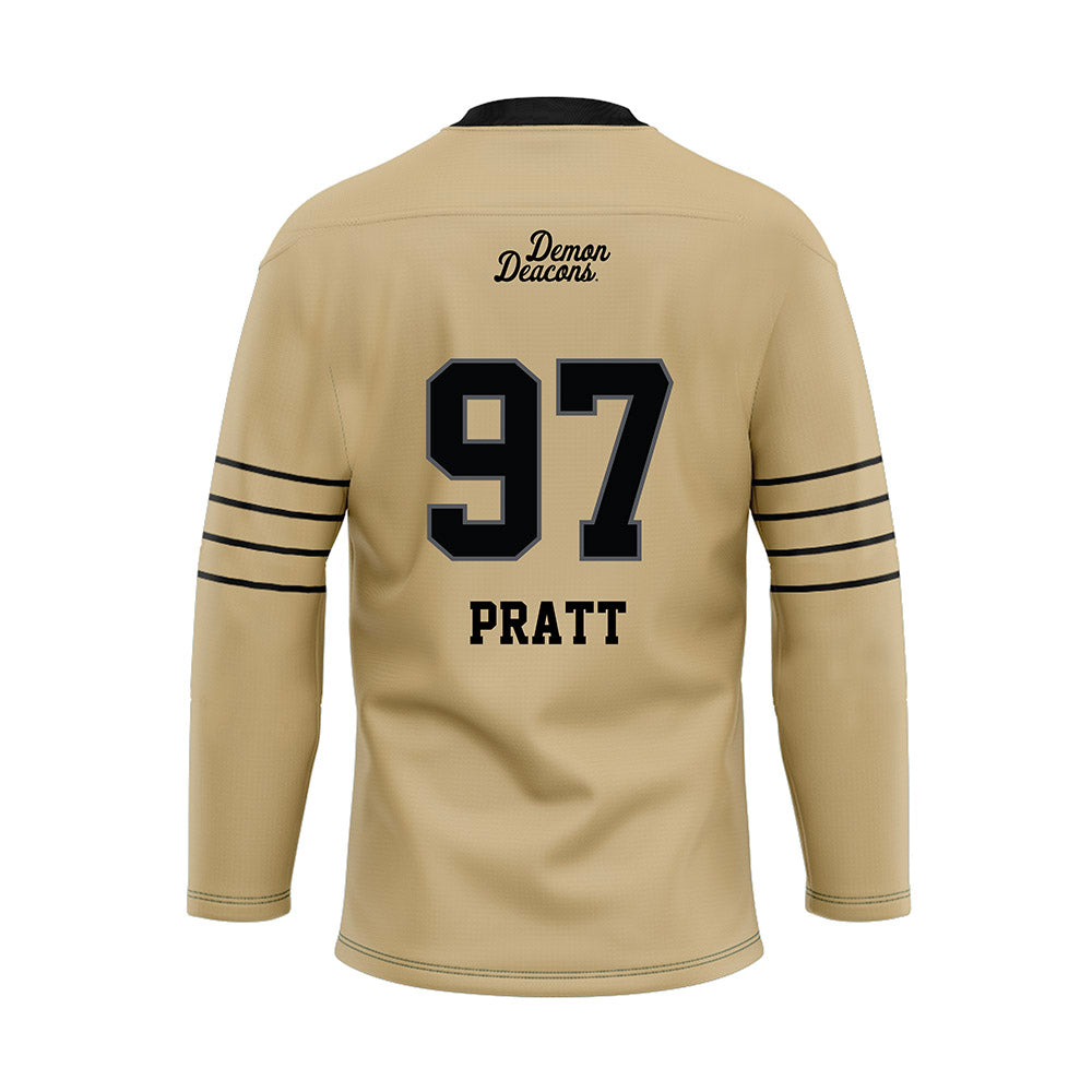 Wake Forest - NCAA Football : Josiah Pratt - Hockey Jersey-1