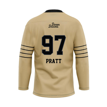 Wake Forest - NCAA Football : Josiah Pratt - Hockey Jersey-1