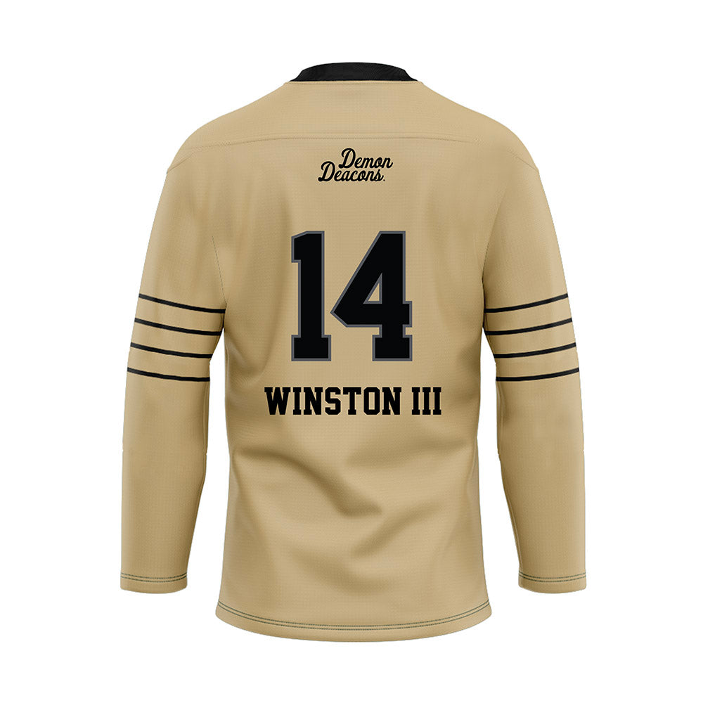 Wake Forest - NCAA Football : Braxton Winston III - Hockey Jersey-1