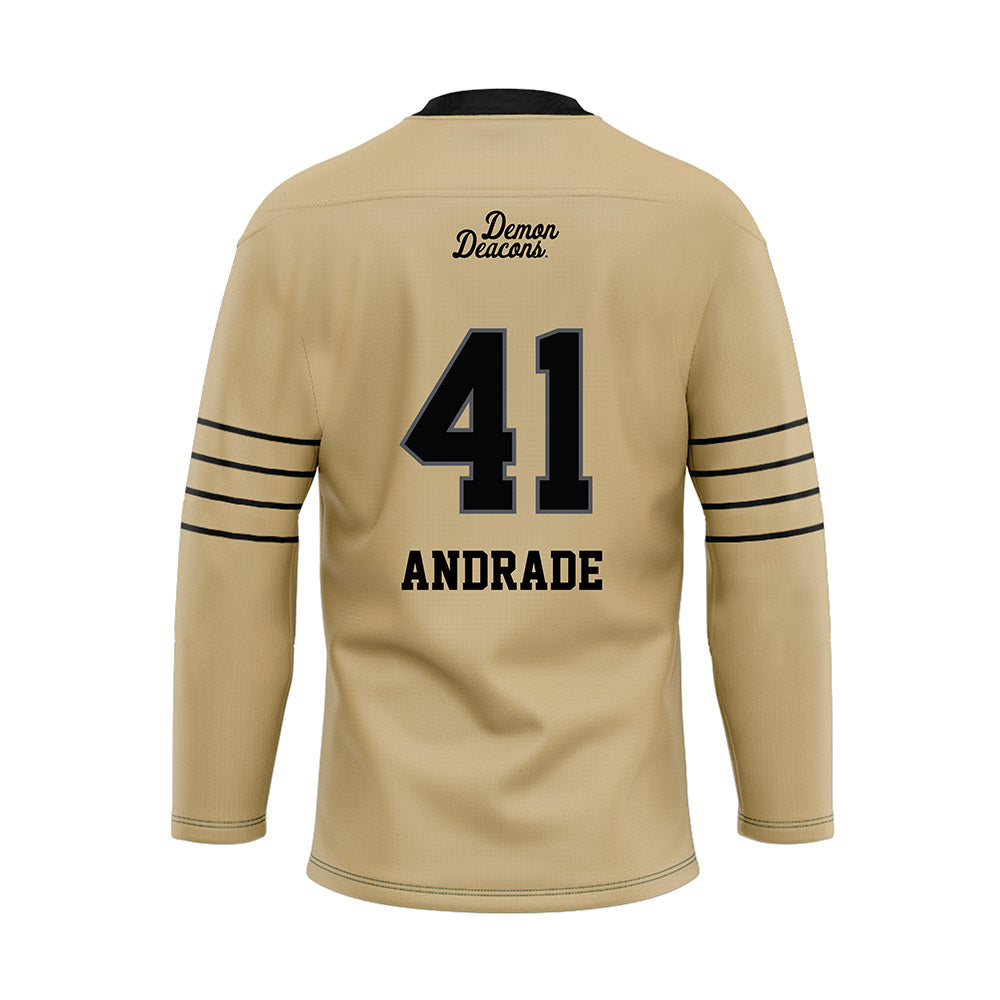 Wake Forest - NCAA Football : Mason Andrade - Hockey Jersey-1