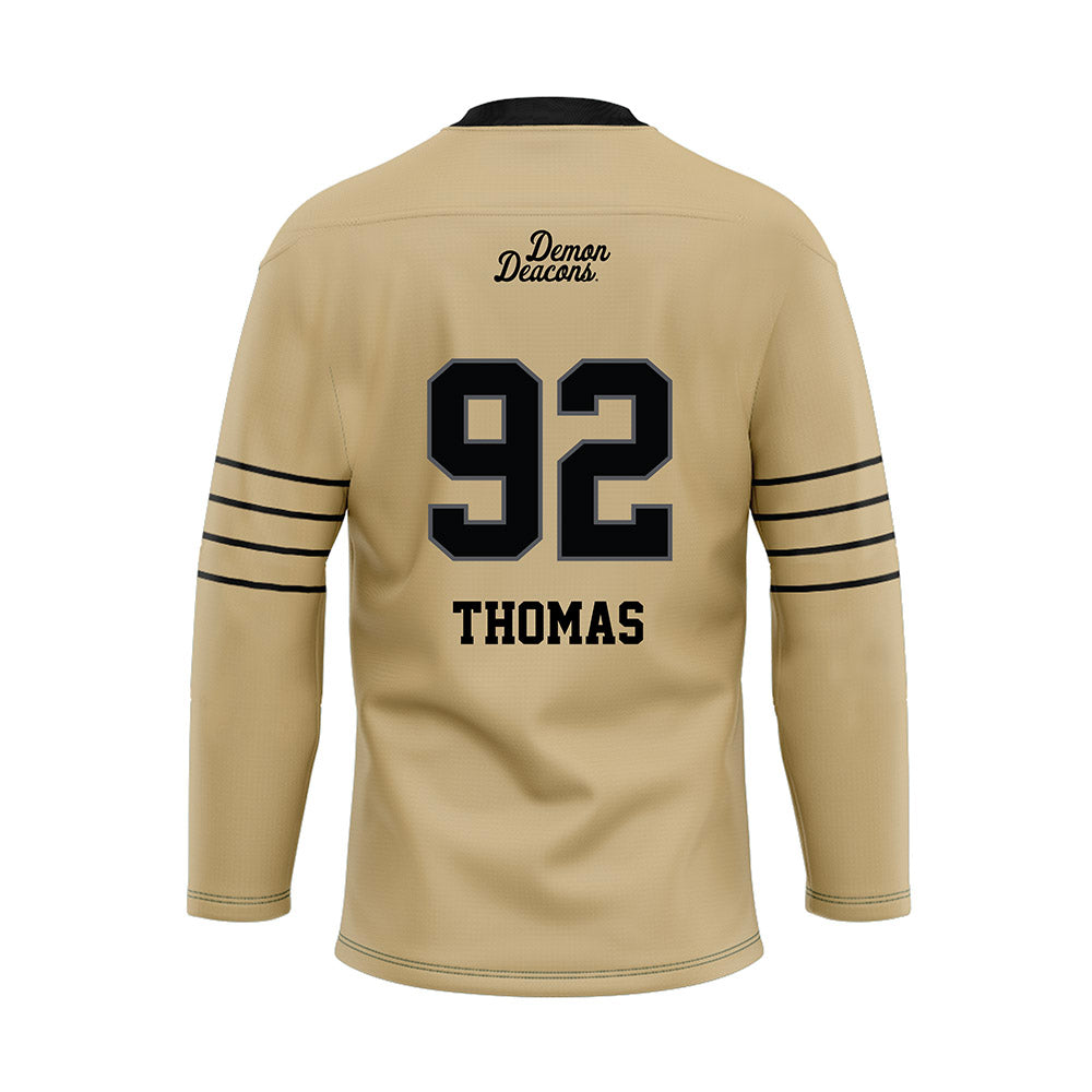 Wake Forest - NCAA Football : Ka'Shawn Thomas - Hockey Jersey-1