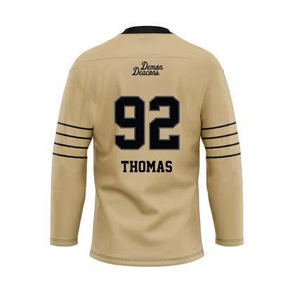 Wake Forest - NCAA Football : Ka'Shawn Thomas - Hockey Jersey-1