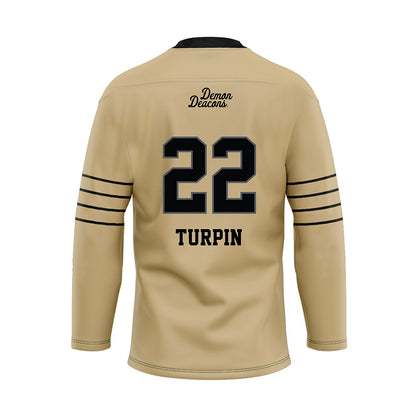 Wake Forest - NCAA Football : Myles Turpin - Hockey Jersey-1