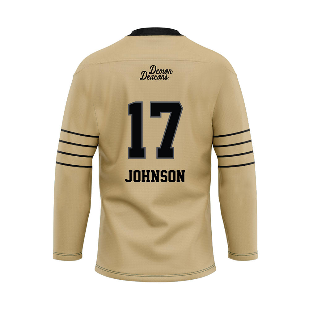 Wake Forest - NCAA Football : Billy Johnson - Hockey Jersey-1