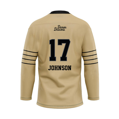 Wake Forest - NCAA Football : Billy Johnson - Hockey Jersey-1