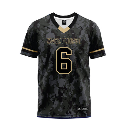 Wake Forest - NCAA Football : Steele Pizzella - Camo Premium Football Jersey-0