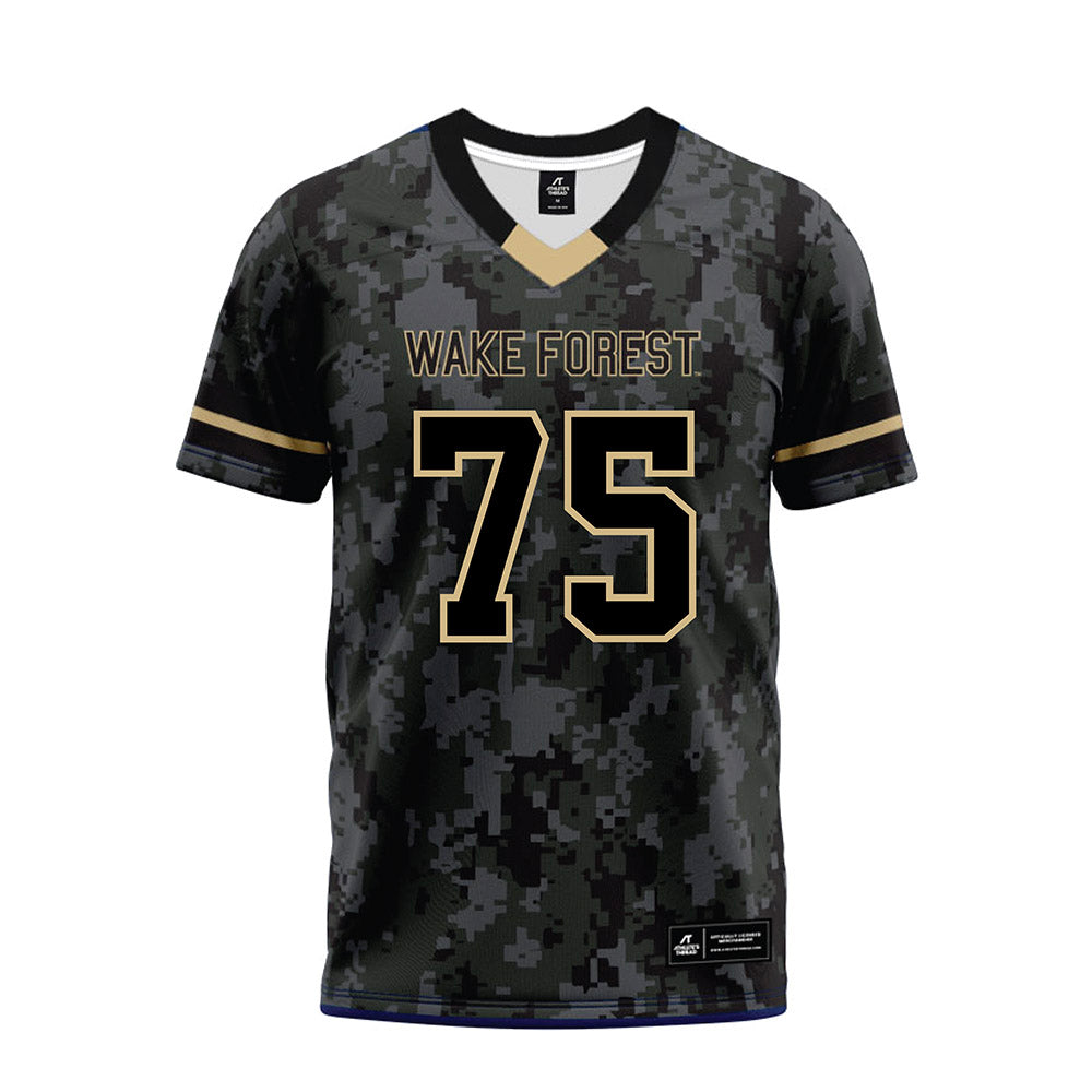 Wake Forest - NCAA Football : Derrell Johnson II - Camo Premium Football Jersey-0