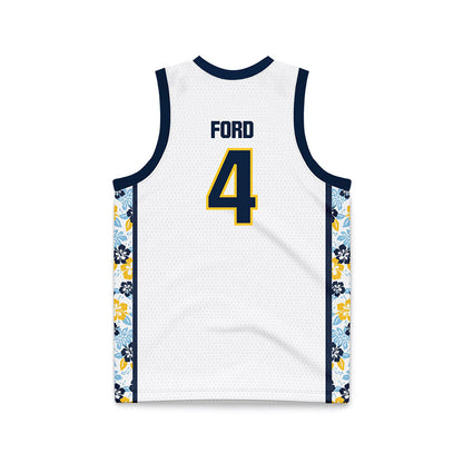 Murray State - NCAA Men's Basketball : Tristian Ford - White Basketball Jersey-1