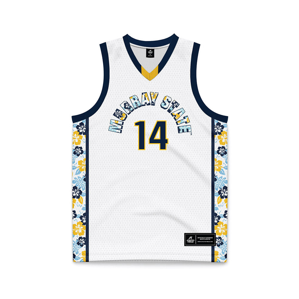 Murray State - NCAA Men's Basketball : Lachlan Crate - White Basketball Jersey-0