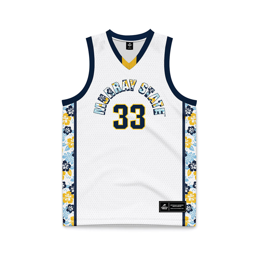Murray State - NCAA Men's Basketball : Fredrick King - White Basketball Jersey-0