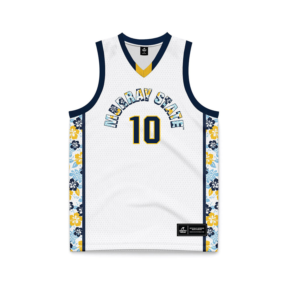 Murray State - NCAA Men's Basketball : KJ Tenner - White Basketball Jersey-0