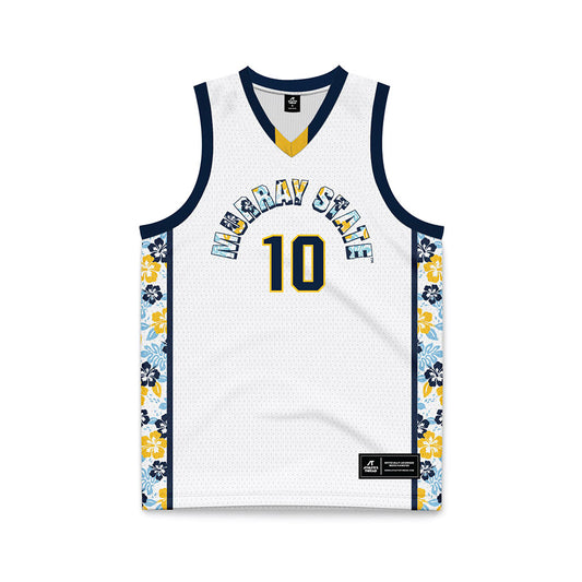 Murray State - NCAA Men's Basketball : KJ Tenner - White Basketball Jersey-0