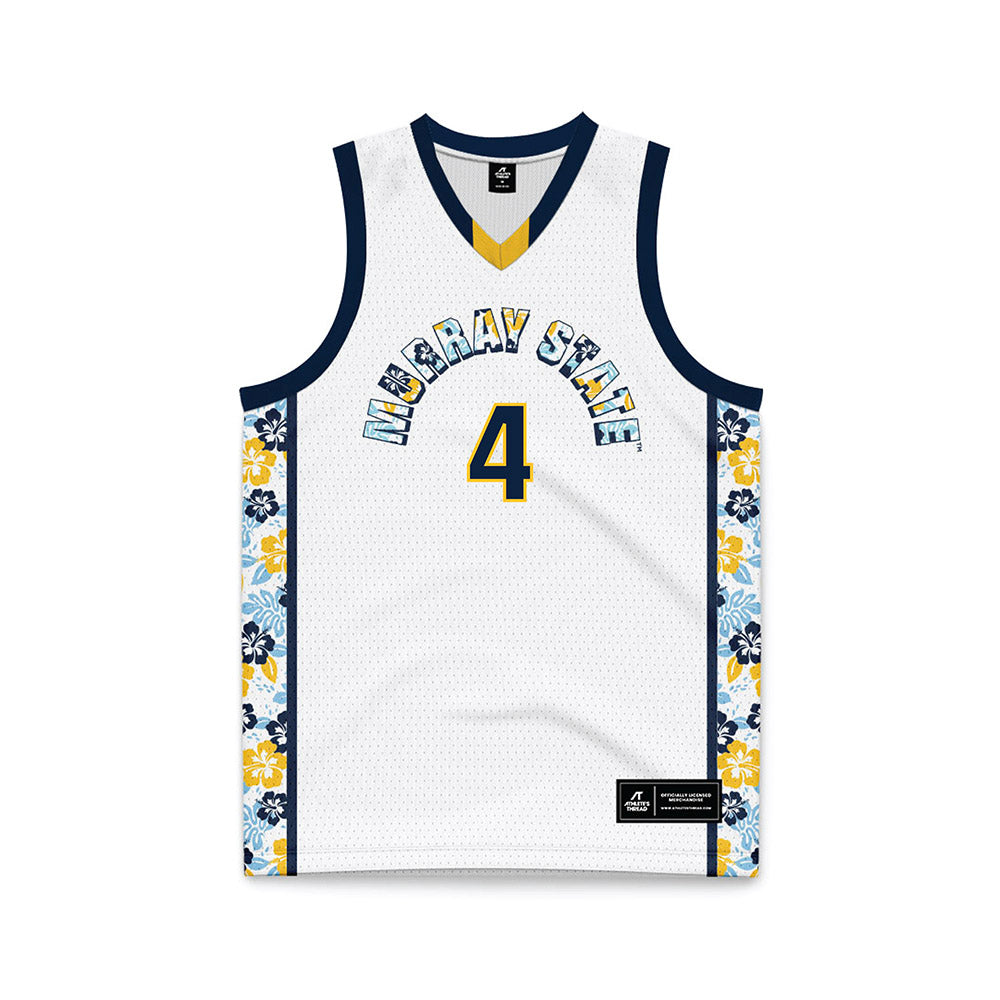 Murray State - NCAA Men's Basketball : Tristian Ford - White Basketball Jersey-0