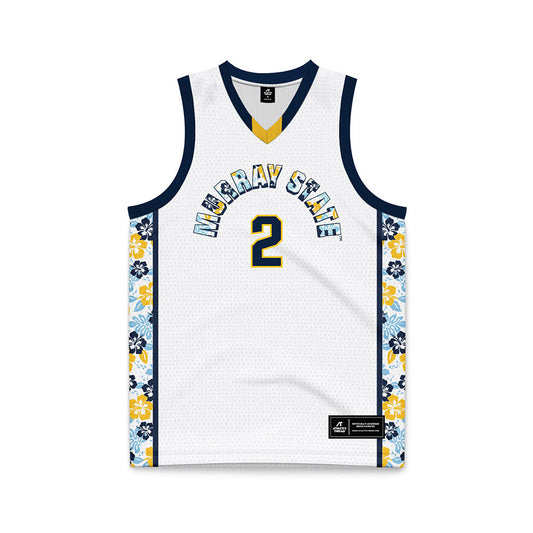 Murray State - NCAA Men's Basketball : Mathis Courbon - White Basketball Jersey-0