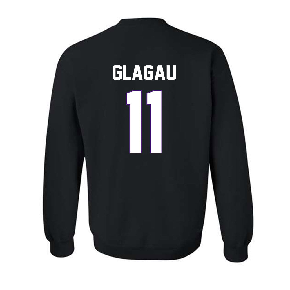 TCU - NCAA Beach Volleyball : Emma Glagau - NCAA® National Champions Crewneck Sweatshirt-1