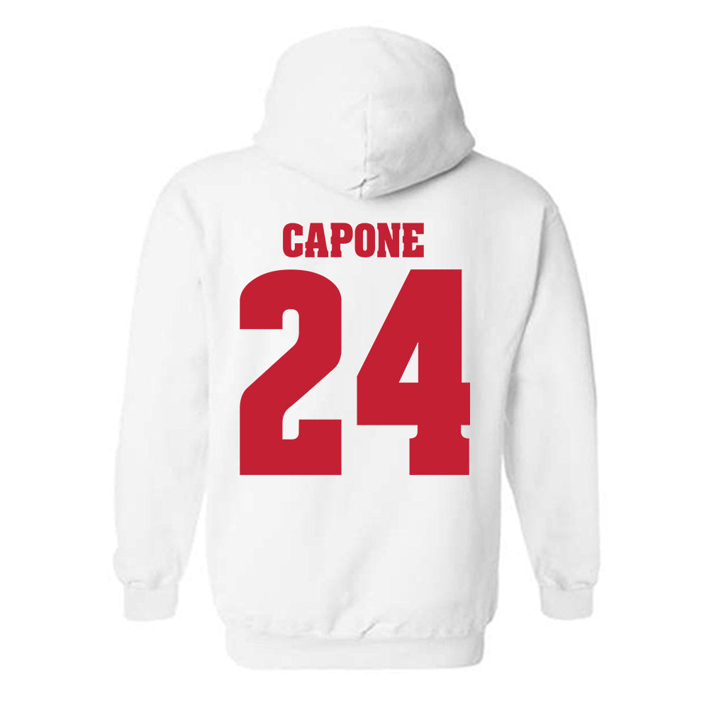 Wisconsin - NCAA Men's Soccer : Caleb Capone - Classic Shersey Hooded Sweatshirt-1