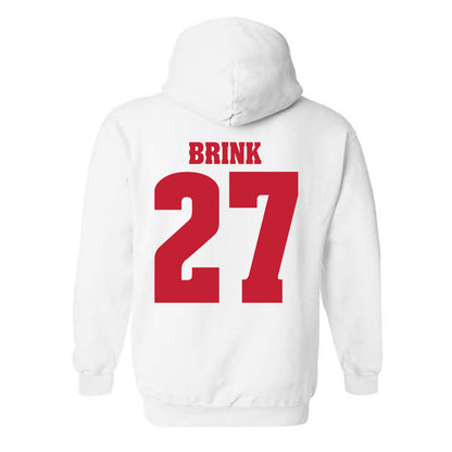 Wisconsin - NCAA Men's Ice Hockey : Finn Brink - Classic Shersey Hooded Sweatshirt-1
