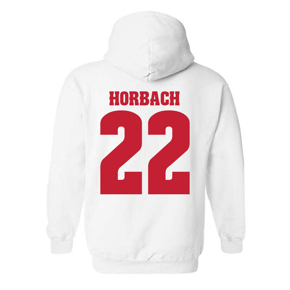 Wisconsin - NCAA Men's Ice Hockey : Jack Horbach - Classic Shersey Hooded Sweatshirt-1