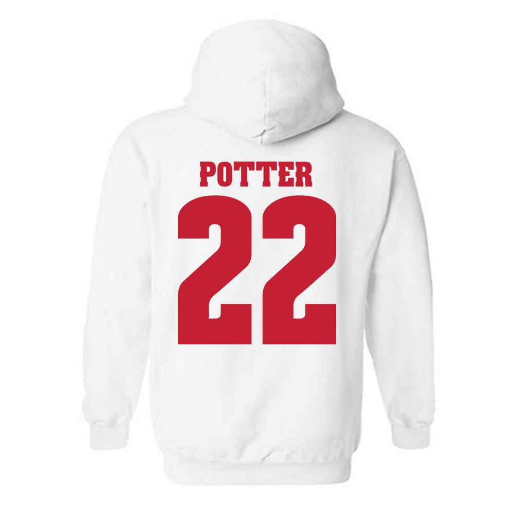 Wisconsin - NCAA Women's Ice Hockey : Laney Potter - Classic Shersey Hooded Sweatshirt-1