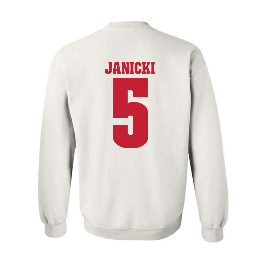 Wisconsin - NCAA Men's Basketball : Jack Janicki - Classic Shersey Crewneck Sweatshirt-1