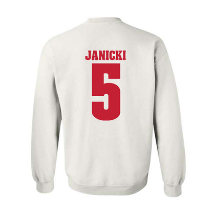 Wisconsin - NCAA Men's Basketball : Jack Janicki - Classic Shersey Crewneck Sweatshirt-1