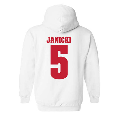Wisconsin - NCAA Men's Basketball : Jack Janicki - Classic Shersey Hooded Sweatshirt-1