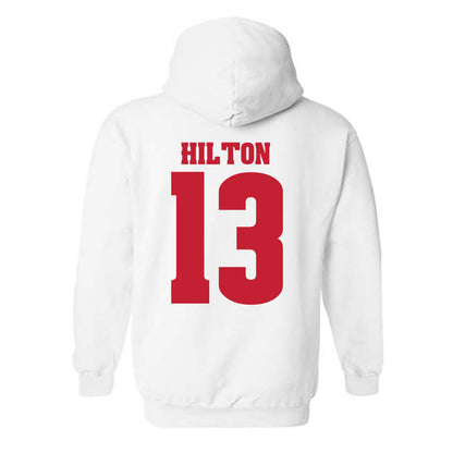 Wisconsin - NCAA Football : Eugene Hilton - Classic Shersey Hooded Sweatshirt-1