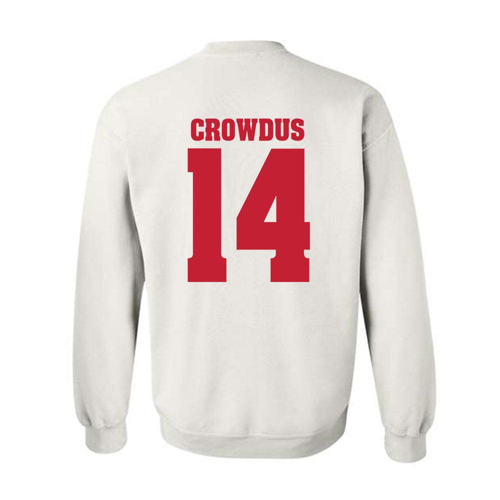 Wisconsin - NCAA Football : Dekel Crowdus - Classic Shersey Crewneck Sweatshirt-1