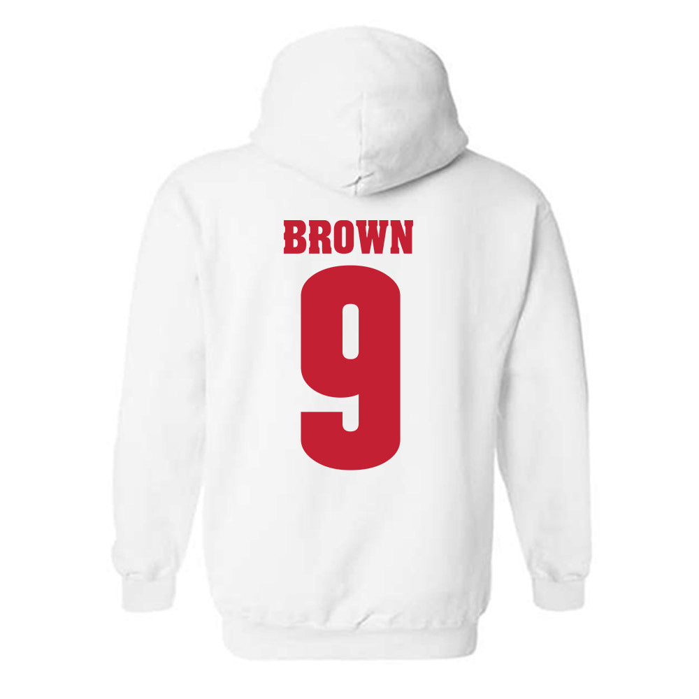 Wisconsin - NCAA Football : Austin Brown - Classic Shersey Hooded Sweatshirt-1